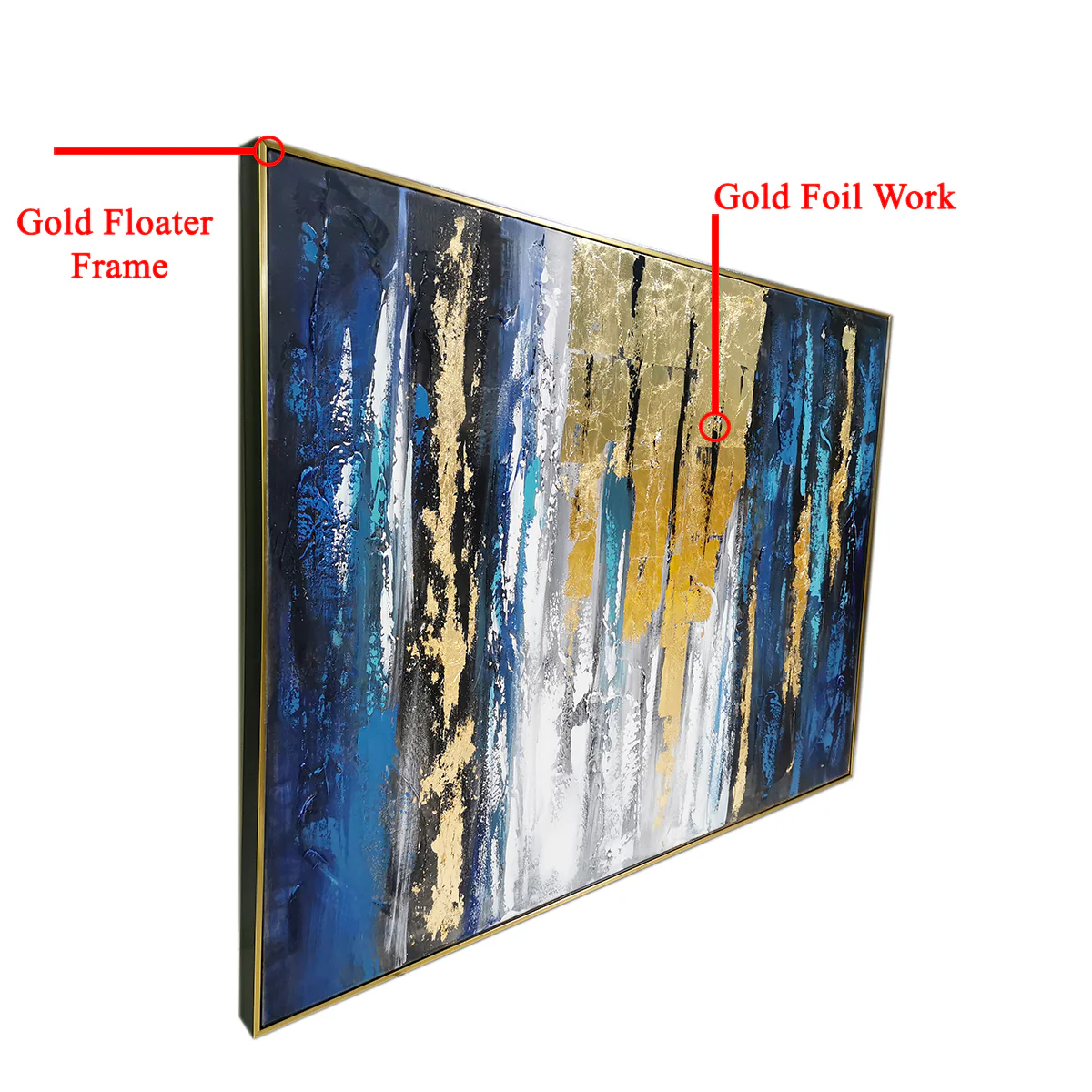 The River of Life 100% Hand Painted Wall Painting (With outer Floater Frame) - Image 3