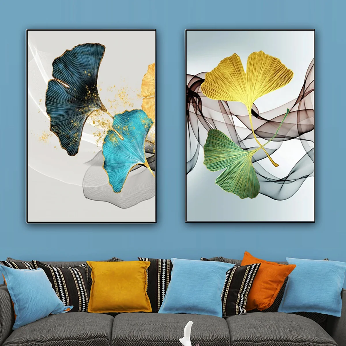 The Stingray Story Two Panel Framed Canvas Print - Set of 2 - Image 3