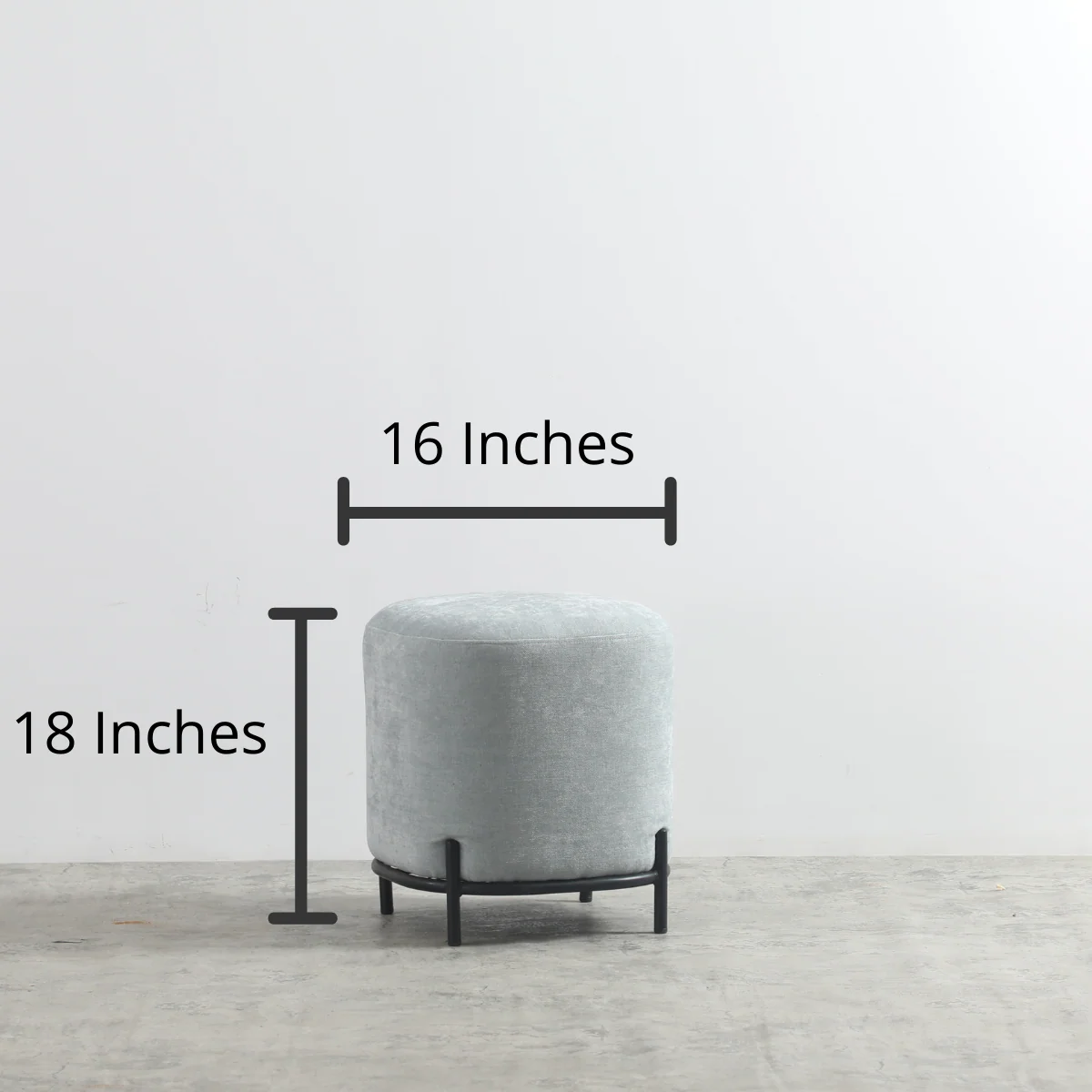 The Yen Circular Poof - Scandinavian Design Series - Image 2