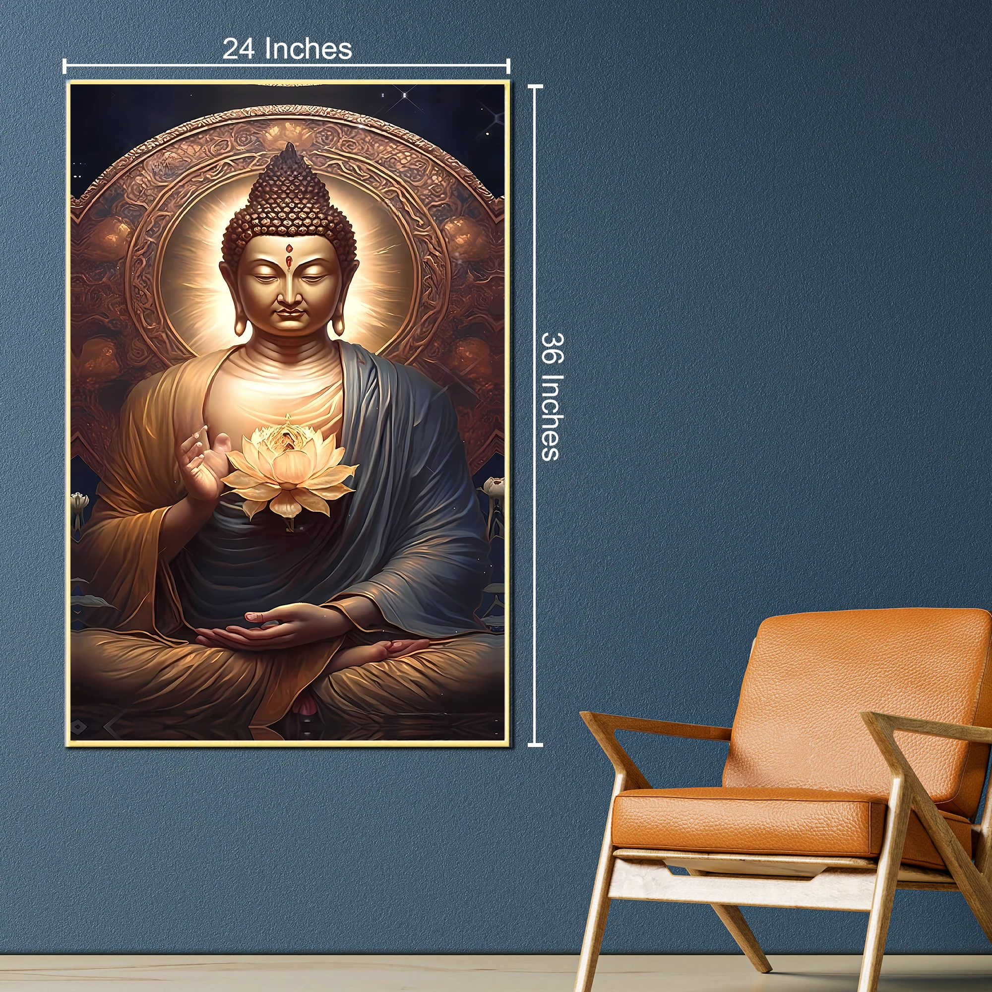 Tranquil Buddha's Blessing Canvas Art Paintings - Image 2