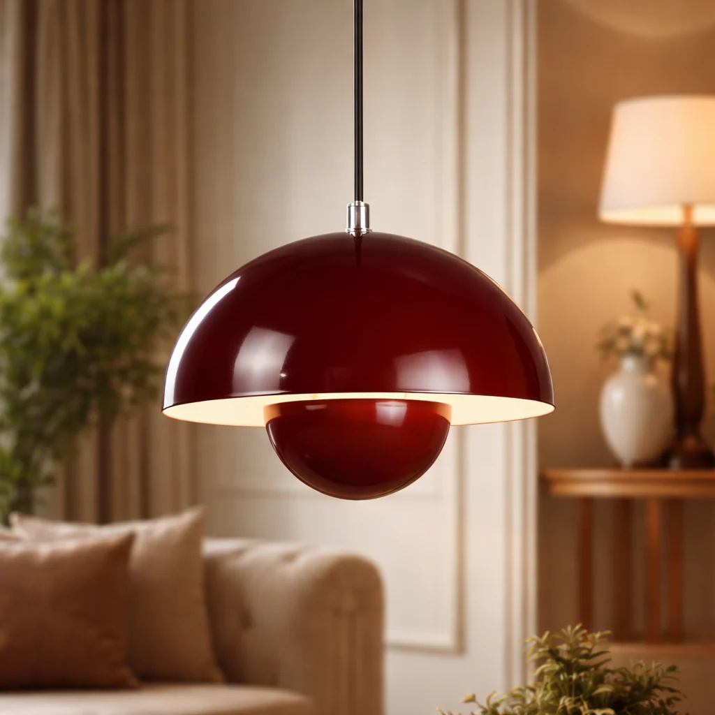 Vibe Dome Pendant Light For Home & Item for Home Decoration - Reddish-Brown - Image 3