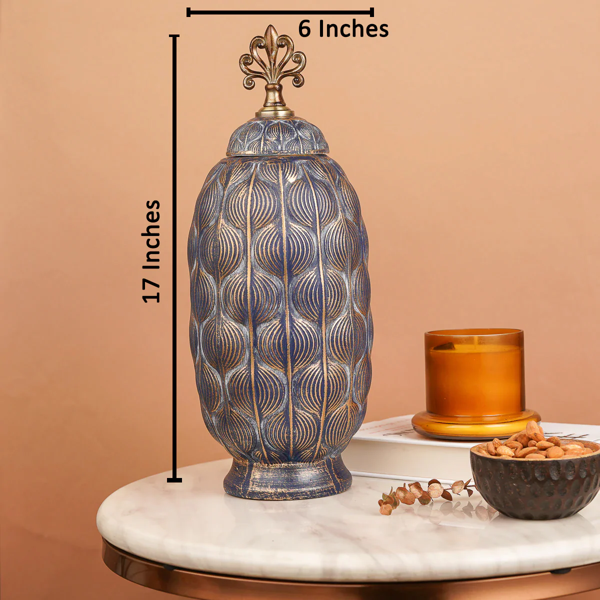 Victorian Ceramic Decorative Vase And Showpiece - Big - Image 3