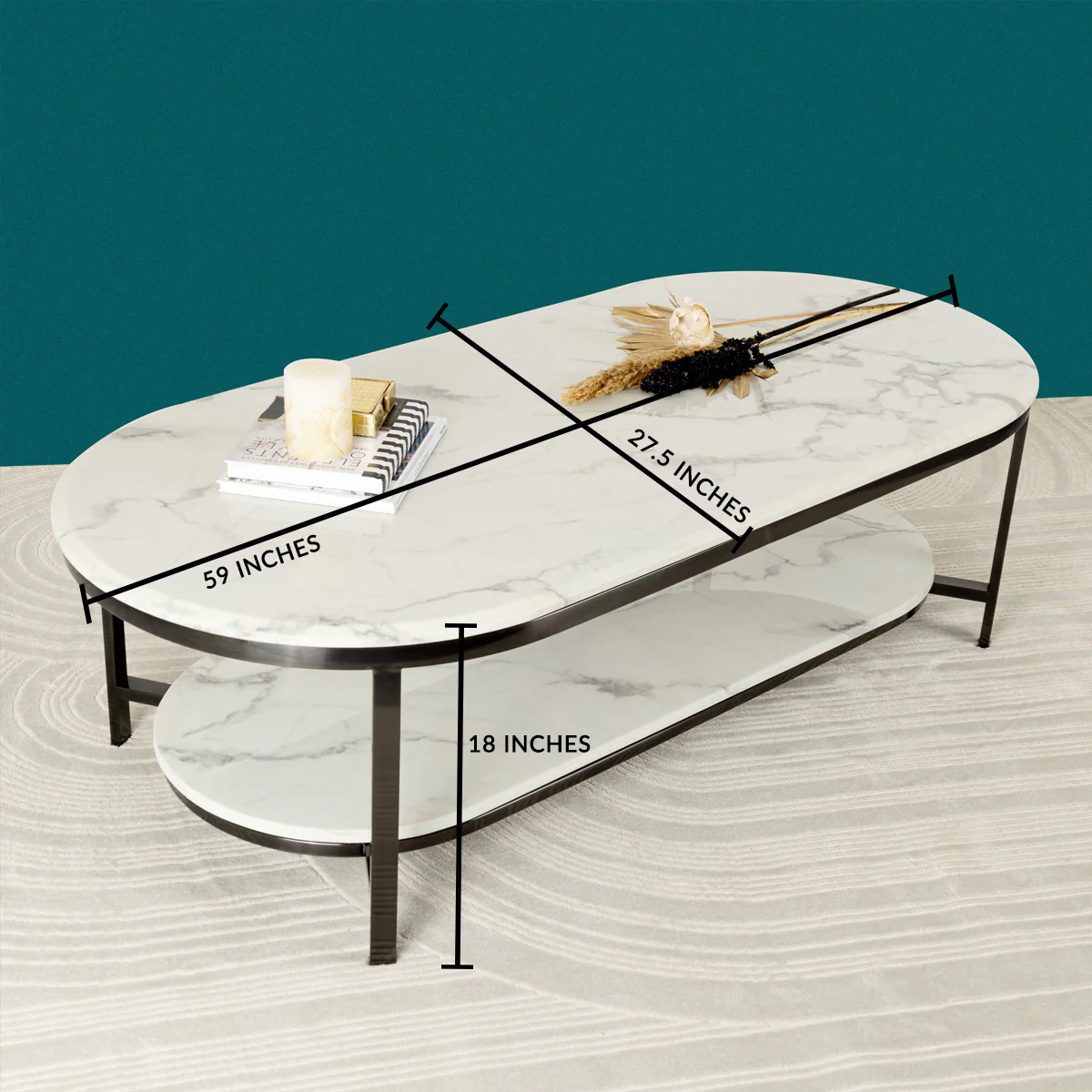 Whispering Essence Coffee Table - Black (STAINLESS STEEL) - Image 3